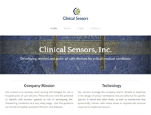 Tablet Screenshot of clinicalsensors.com